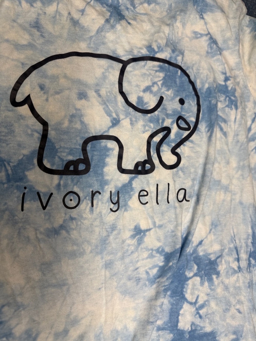 ivory ella Blue & White Tie-Dye Elephant Tee - Picture 2 of 4